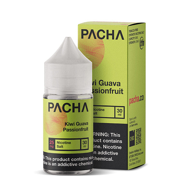 Pachamama TFN Salt Series E-Liquid 25mg | 30mL (Salt Nic) Kiwi Guava Passionfruit with Packaging