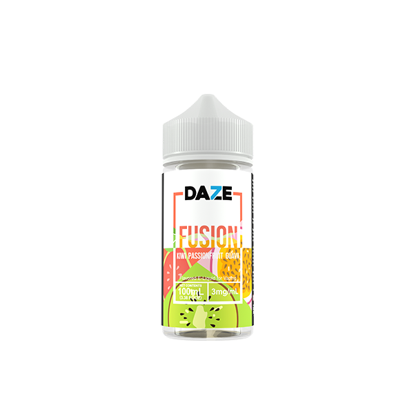 7Daze Fusion Series E-Liquid 100mL (Freebase) Kiwi Passionfruit Guava 