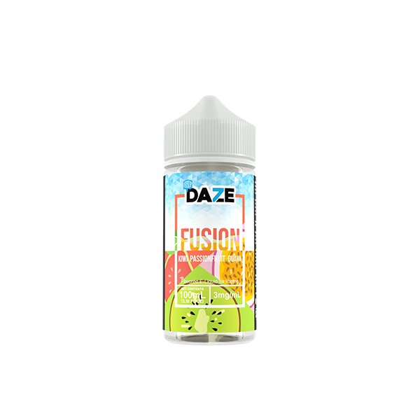 7Daze Fusion Series E-Liquid 100mL (Freebase) Kiwi Passionfruit Guava Iced