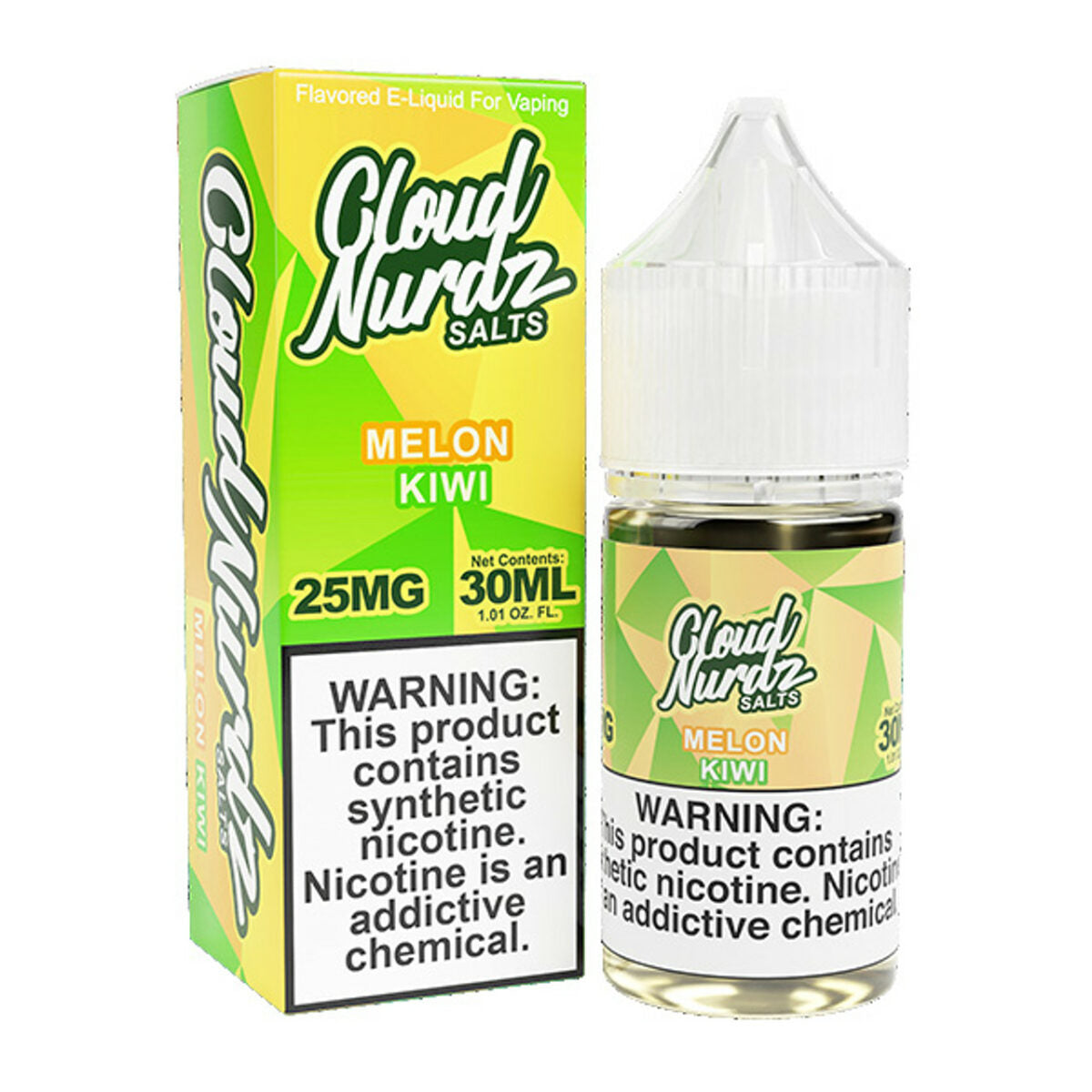 Cloud Nurdz Salt Series E-Liquid 30mL Kiwi melon with packaging