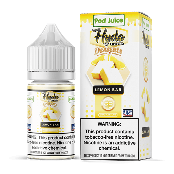 Pod Juice Hyde TFN Salt Series E-Liquid 30mL (Salt Nic) | 55mg Lemon Bar with packaging