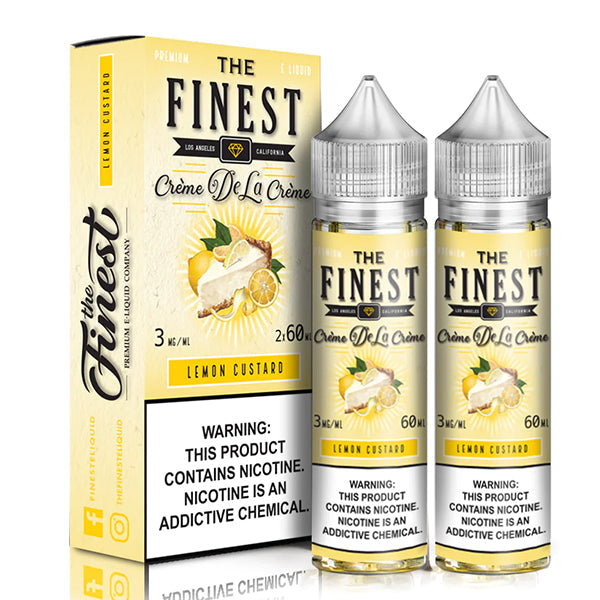 Creme De La Creme by Finest E-Liquid x2-60mL Lemon Custard with packaging