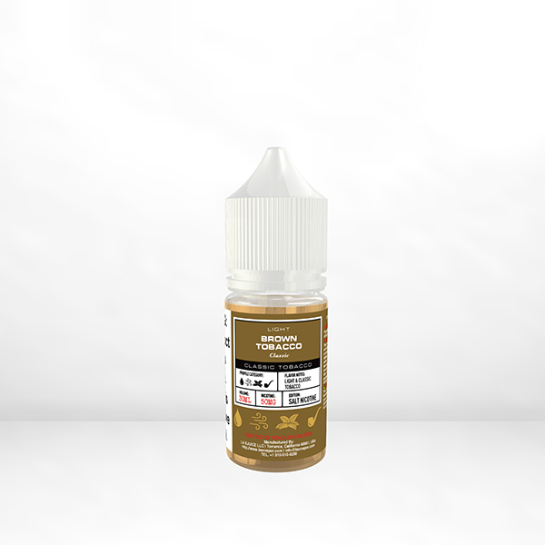 GLAS BSX TFN Salt Series E-Liquid 30mg | 30mL (Salt Nic) Light Classic Brown Tobacco