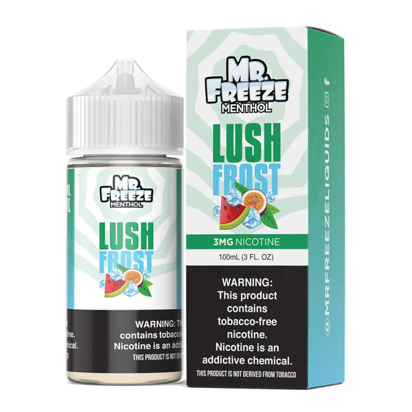 Mr. Freeze TFN Series E-Liquid 100mL (Freebase) Lush Frost with packaging