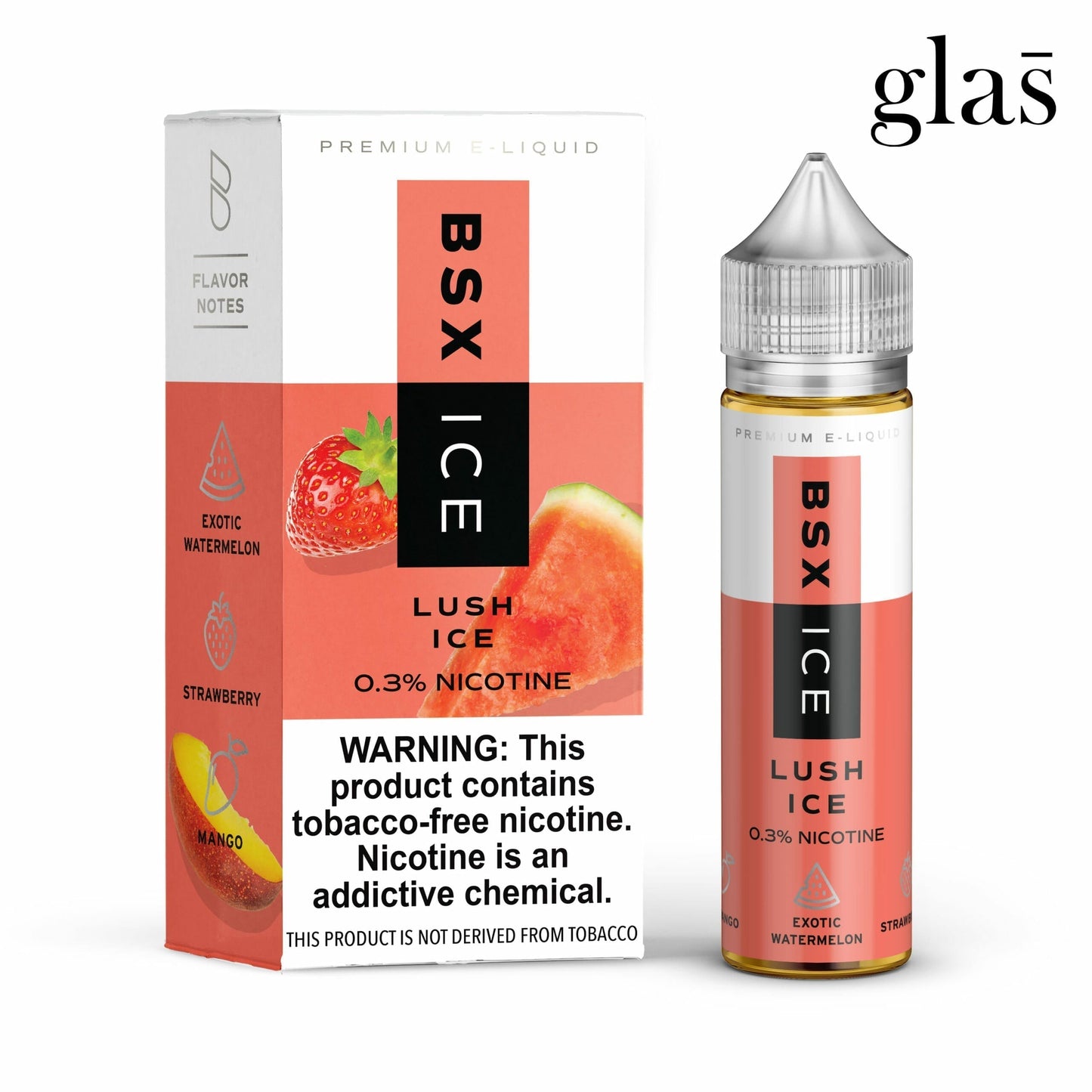 GLAS BSX TFN Series E-Liquid 6mg | 60mL (Freebase) Lush Ice with Packaging