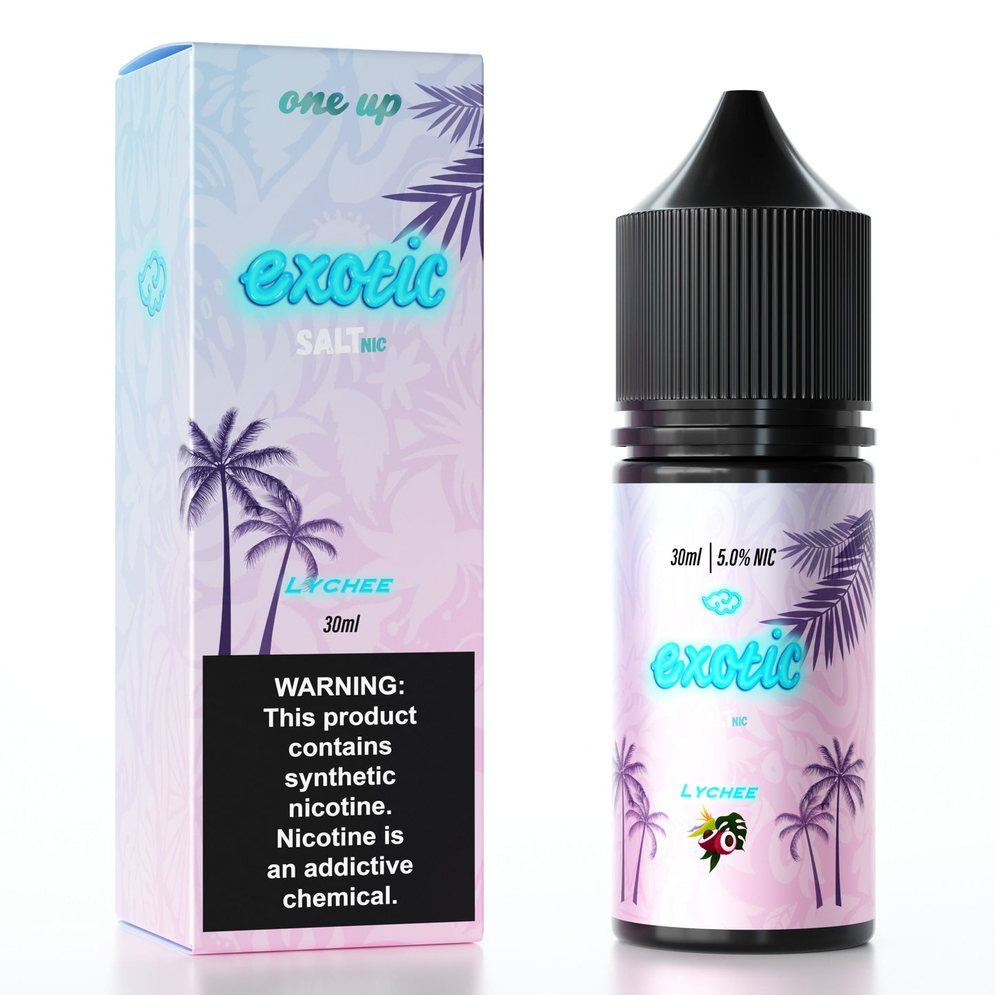 One Up TFN Salt Series E-Liquid 25mg | 30mL (Salt Nic) Lychee With Packaging