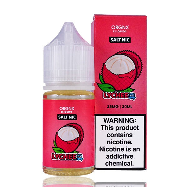 ORGNX Salt Series E-Liquid 35mg | 30mL (Salt Nic) Lychee Ice With Packaging