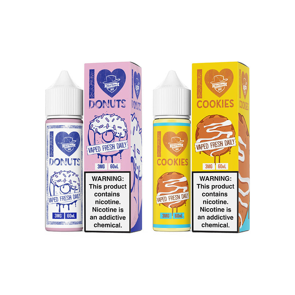 Mad Hatter I Love Series E-Liquid 6mg | 60mL (Freebase) Group Photo