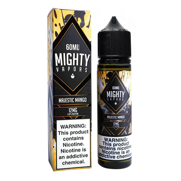 Mighty Vapors Series E-Liquid 60mL Majestic Mango with packaging