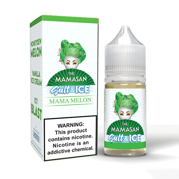 The Mamasan Salt Series E-Liquid 30mL Mama Melon Ice with packaging