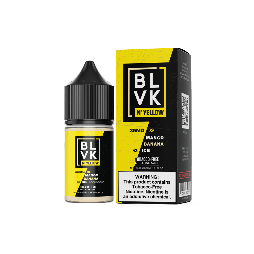 BLVK TFN Salt Series E-Liquid 30mL (Salt Nic) Mango Banana Ice with Packaging