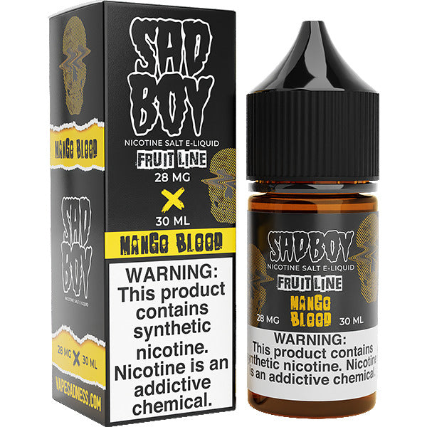 Sadboy Salt Series E-Liquid 30mL (Salt Nic) | 28mg Mango Blood with packaging