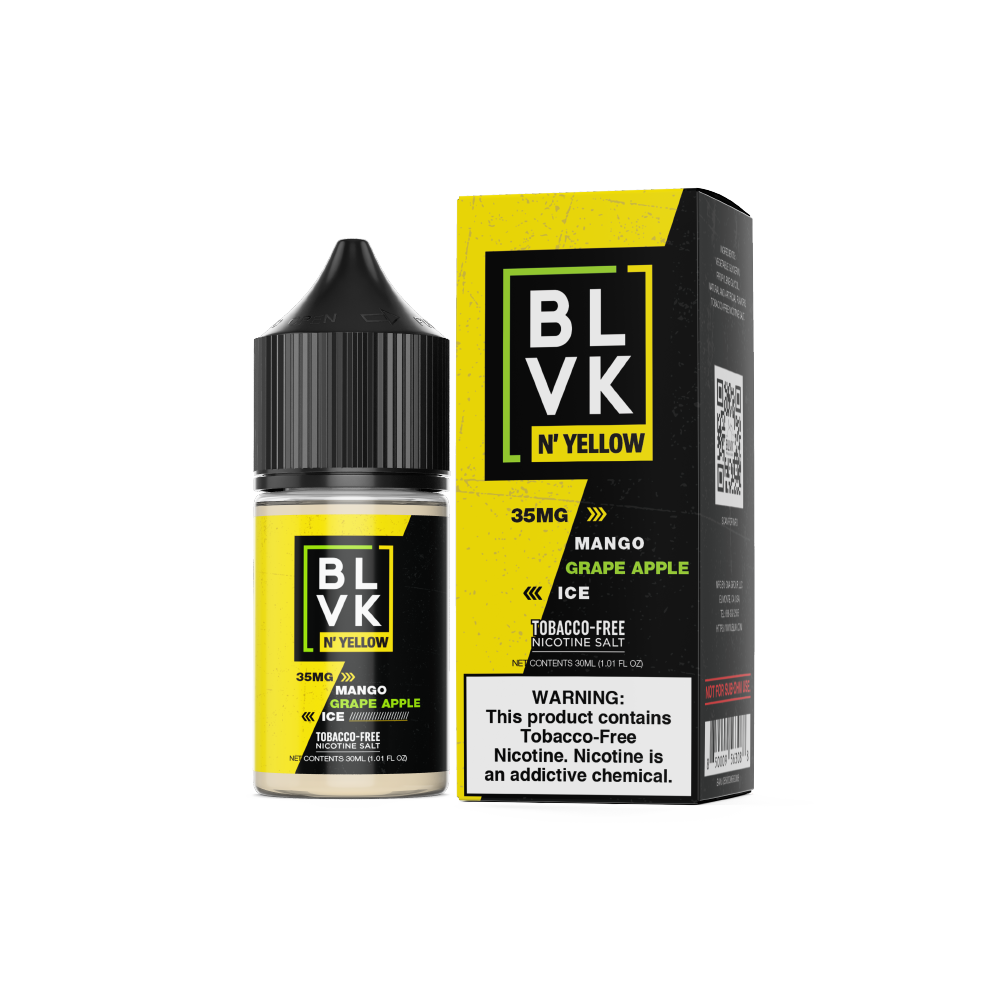 BLVK TFN Salt Series E-Liquid 30mL (Salt Nic)  Mango Grape Apple Ice with Packaging