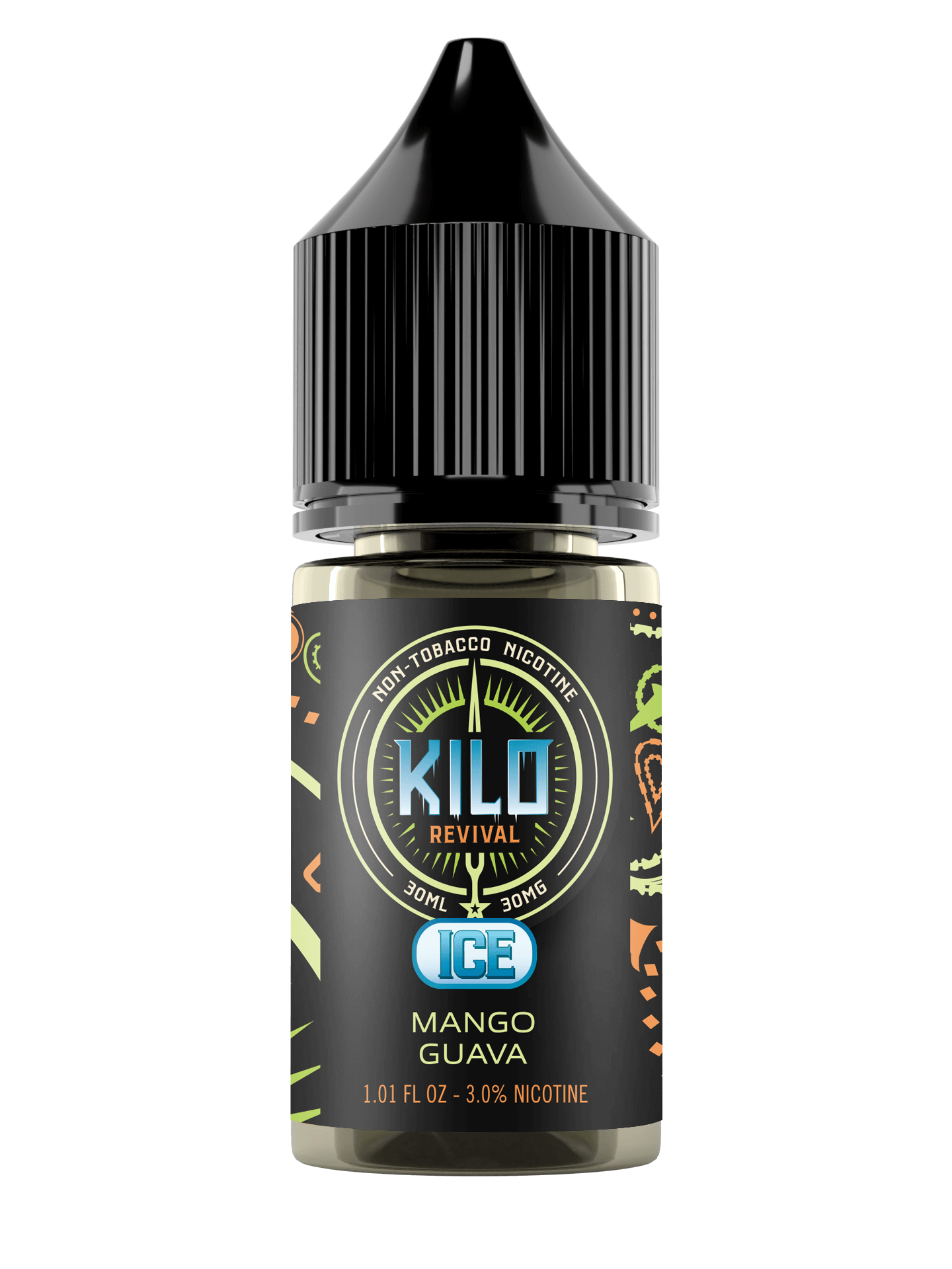 Kilo Revival TFN Salt Series E-Liquid 30mL Mango Guava Ice Bottle