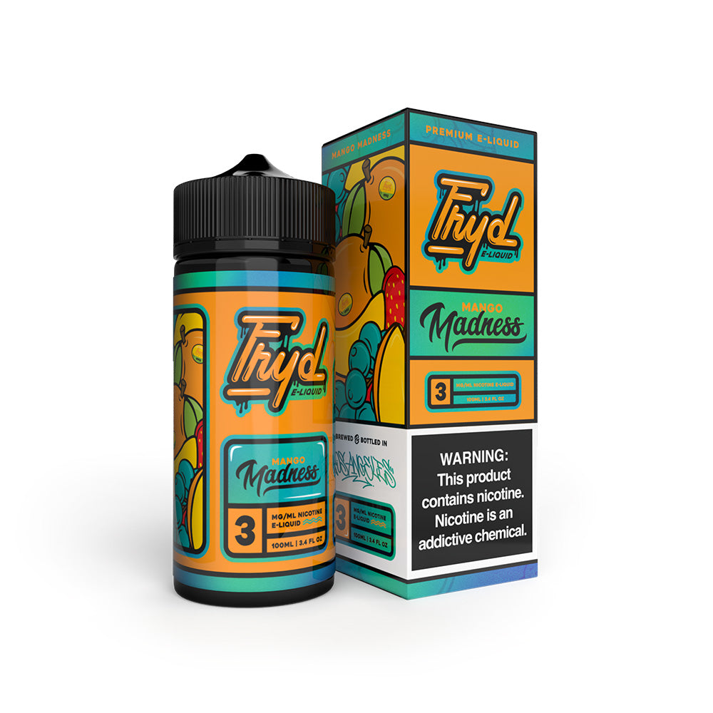 FRYD Series E-Liquid 100mL | 0mg Mango madness with packaging