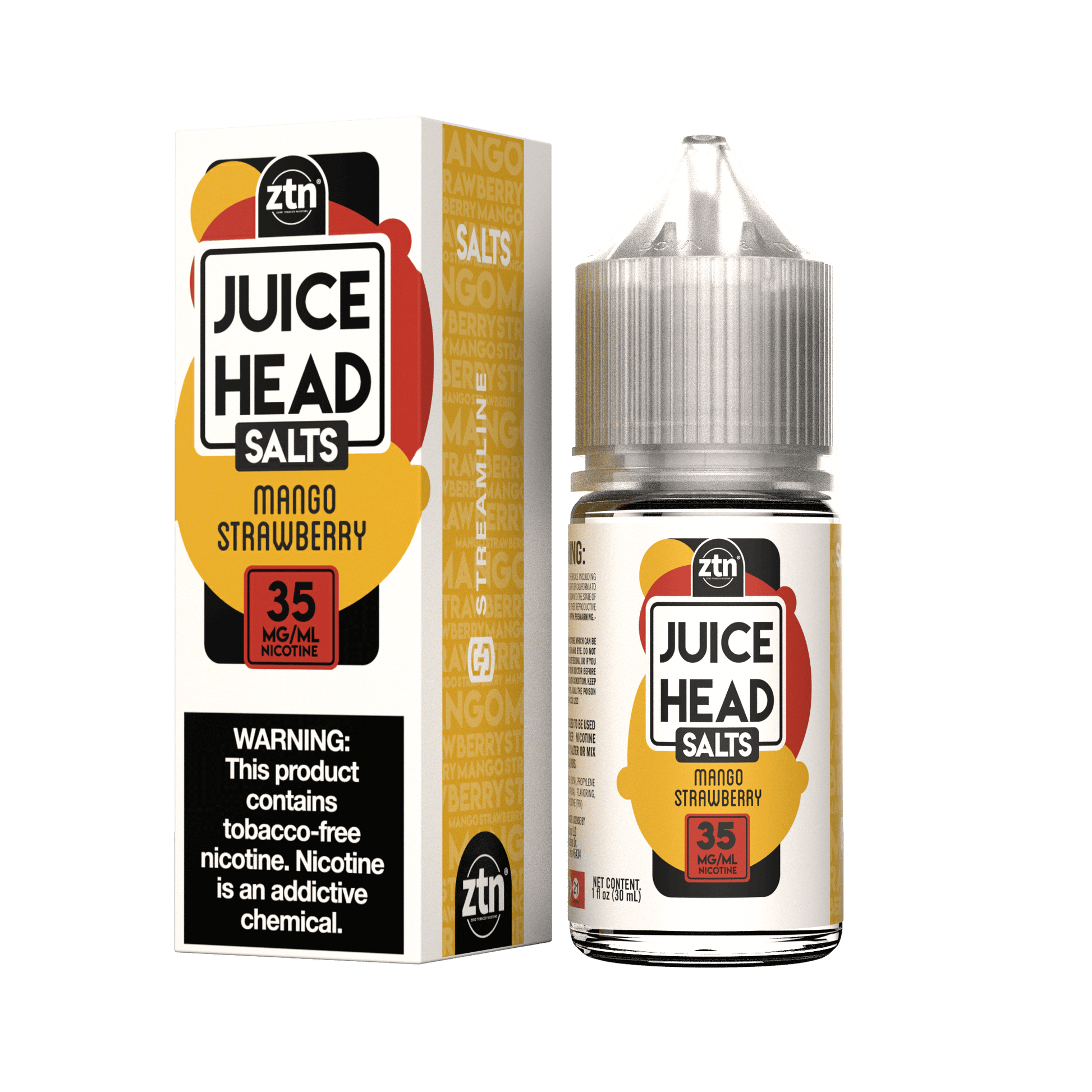 Juice Head Salt Series E-Liquid 30mL (Salt Nic)| Mango Strawberry with packaging