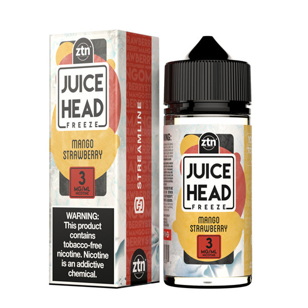 Juice Head Series E-Liquid 0mg | 100mL (Freebase) Mango Strawberry Freeze with Packaging