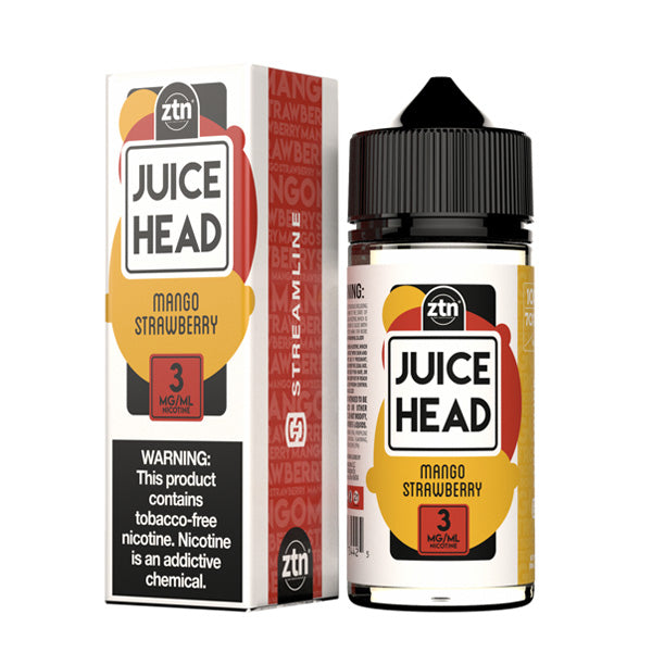 Juice Head Series E-Liquid 0mg | 100mL (Freebase) Mango Strawberry with Packaging