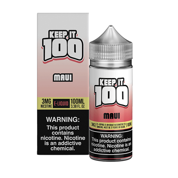 Keep It 100 TFN Series E-Liquid 0mg | 100mL (Freebase) Maui with Packaging