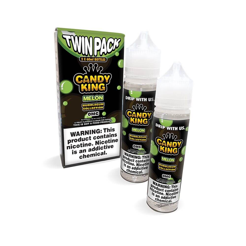 Candy King Bubblegum Series E-Liquid 120mL (Freebase) | 0mg Melon with packaging