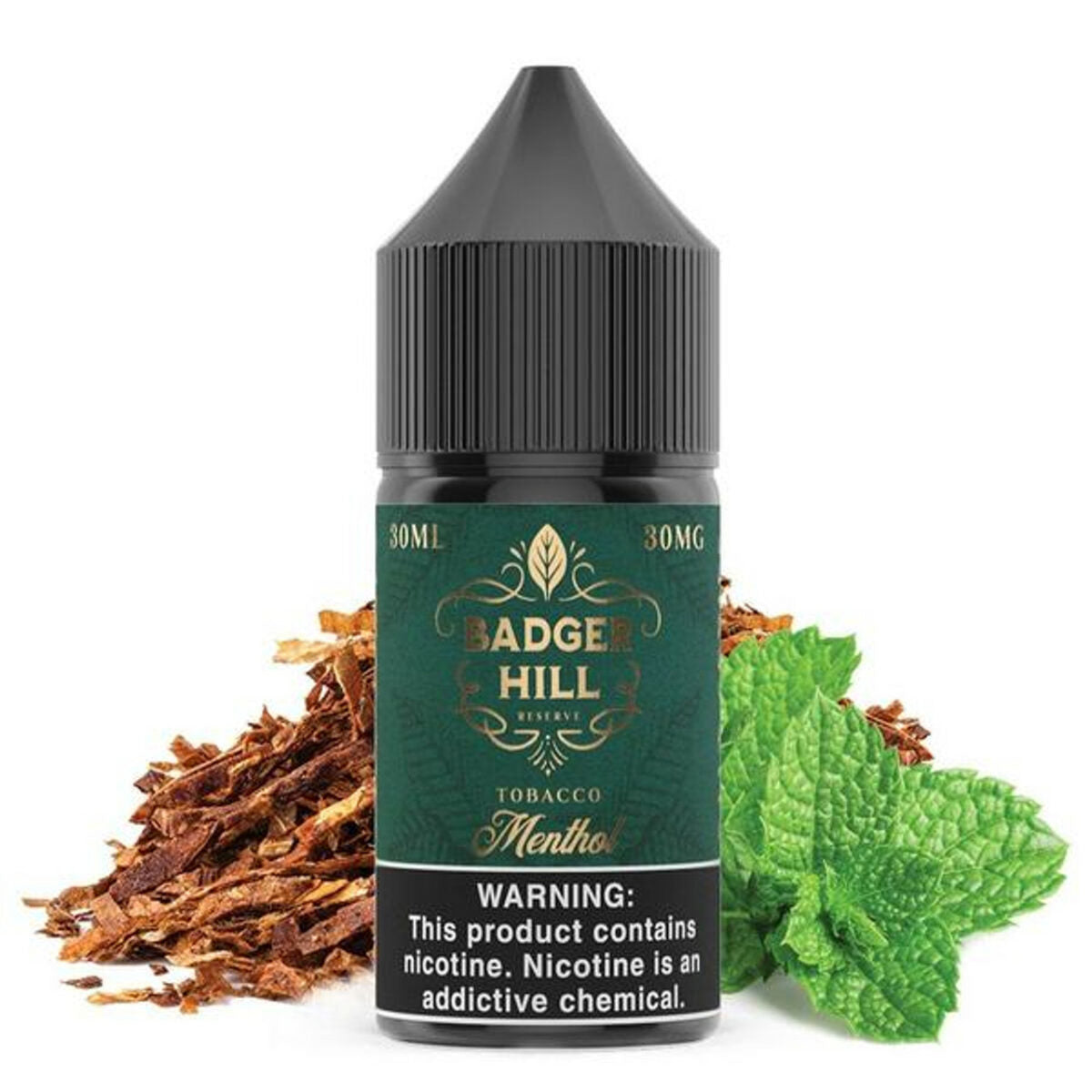 Badger Hill Reserve Salt Series E-Liquid 30mL | 50mg Menthol Bottle