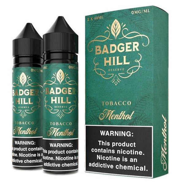 Badger Hill Reserve Series E-Liquid x2-60mL | 3mg Menthol with packaging