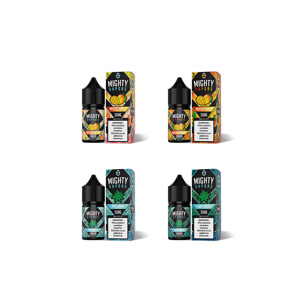 Mighty Vapors Salt Series E-Liquid 30mL Group Photo