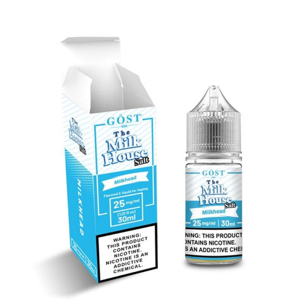 The Milk House Salt Series E-Liquid 30mL (Salt Nic) Milk Head with packaging