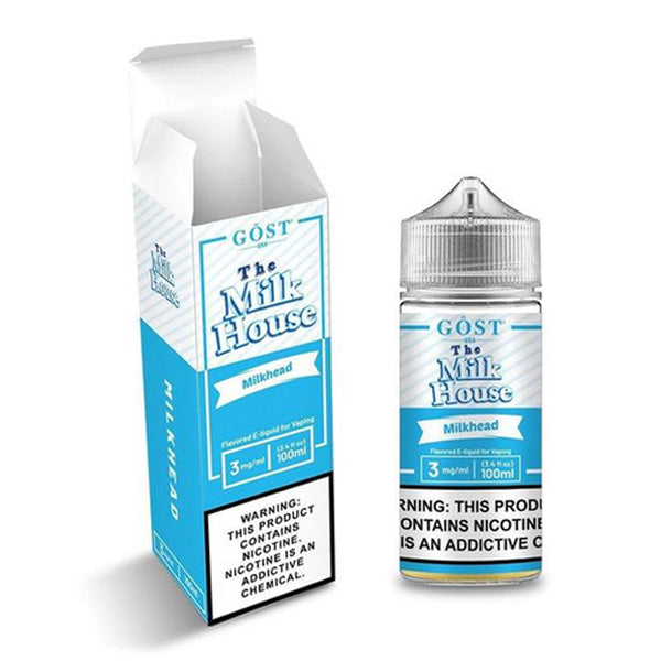 The Milk House Series E-Liquid 100mL (Freebase) | 3mg Milkhead with packaging