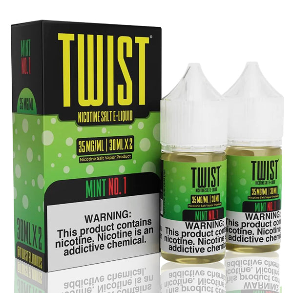 Twist Salts Series E-Liquid x2-30mL Mint 1 with packaging