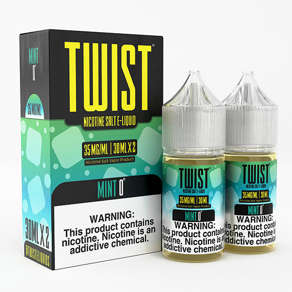 Twist Salts Series E-Liquid x2-30mL Mint Zero with packaging