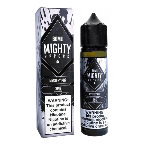 Mighty Vapors Series E-Liquid 60mL Mystery Pop with packaging