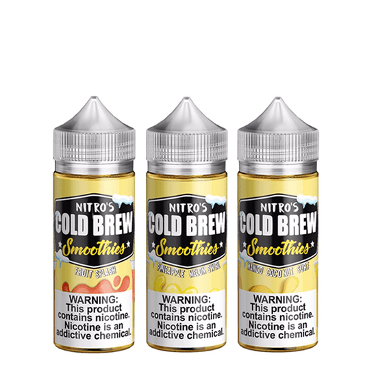 Nitro’s Cold Brew Smoothies Series E-Liquid 0mg | 100mL (Freebase) Group Photo