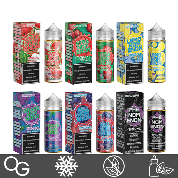 Nomenon and Freenoms Series E-Liquid 0mg | 120mL (Freebase) Group Photo