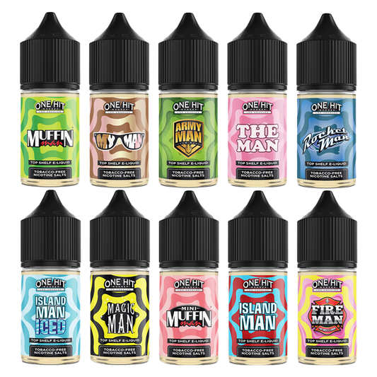 One Hit Wonder TFN Salt Series E-Liquid 25mg | 30mL (Salt Nic) Group Photo