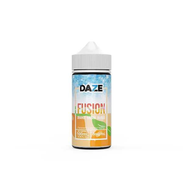 7Daze Fusion Series E-Liquid 100mL (Freebase) Orange Cream Mango Iced