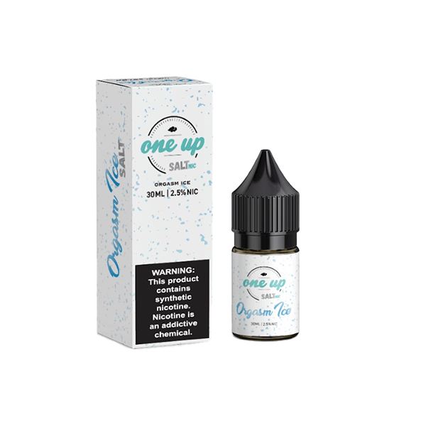 One Up TFN Salt Series E-Liquid 25mg | 30mL (Salt Nic) Orgasm Ice With packaging