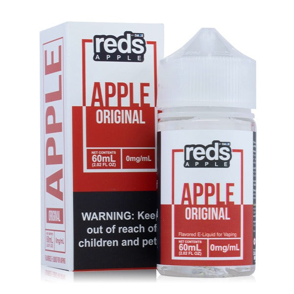 Reds Apple Series E-Liquid 60mL (Freebase) 0mg Original Apple with Packaging