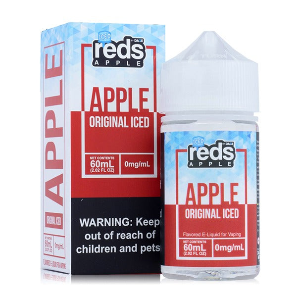 Reds Apple Series E-Liquid 60mL (Freebase) 0mg Original Iced with Packaging