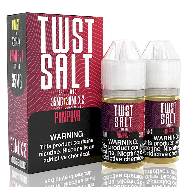 Twist Salts Series E-Liquid x2-30mL Pampaya with packaging