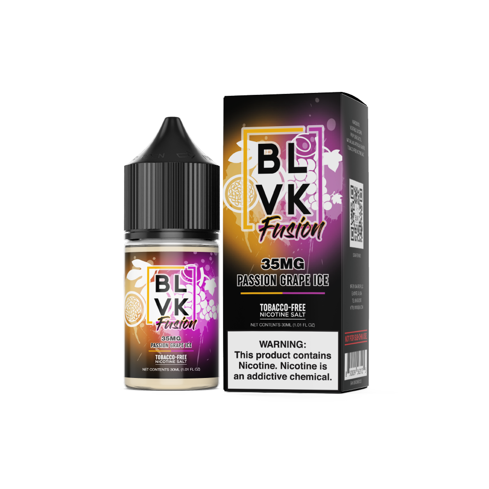 BLVK TFN Salt Series E-Liquid 30mL (Salt Nic)  Passion Grape Ice with Packaging