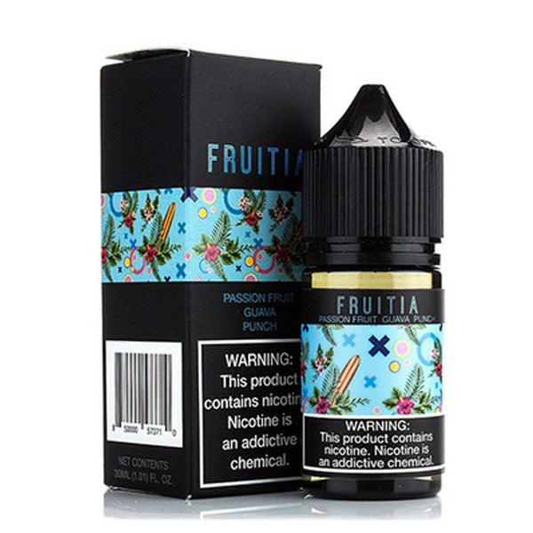 Fresh Farms FRUITIA Salt Series E-Liquid 30mL (Salt Nic) Passion Guava Punch with packaging