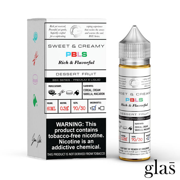 GLAS BSX TFN Series E-Liquid 6mg | 60mL (Freebase) PBLS with Packaging