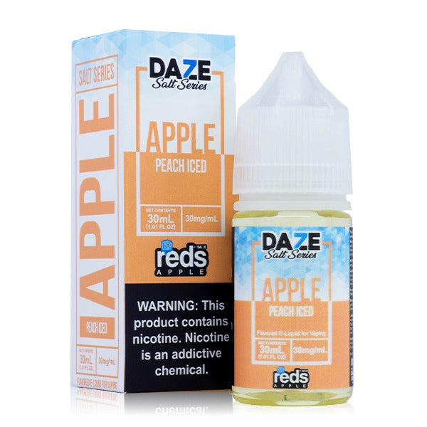 Reds Salt Series E-Liquid 30mL Salt Nic 30mg Peach Iced with Packaging