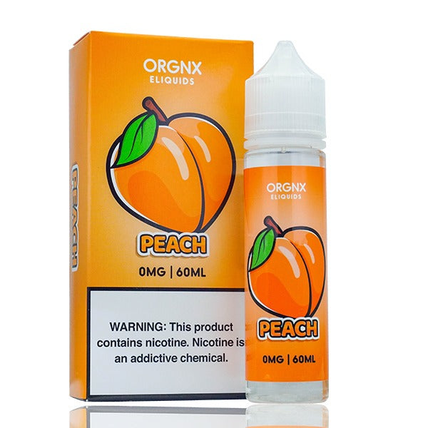 ORGNX Series E-Liquid 6mg | 60mL (Freebase) Peach with Packaging