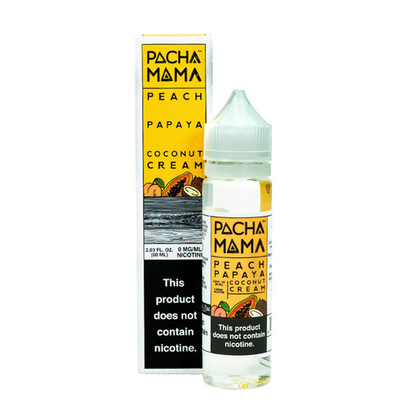 Pachamama TFN Series E-Liquid 0mg | 60mL (Freebase) Peach Papaya Coconut Cream with Packaging