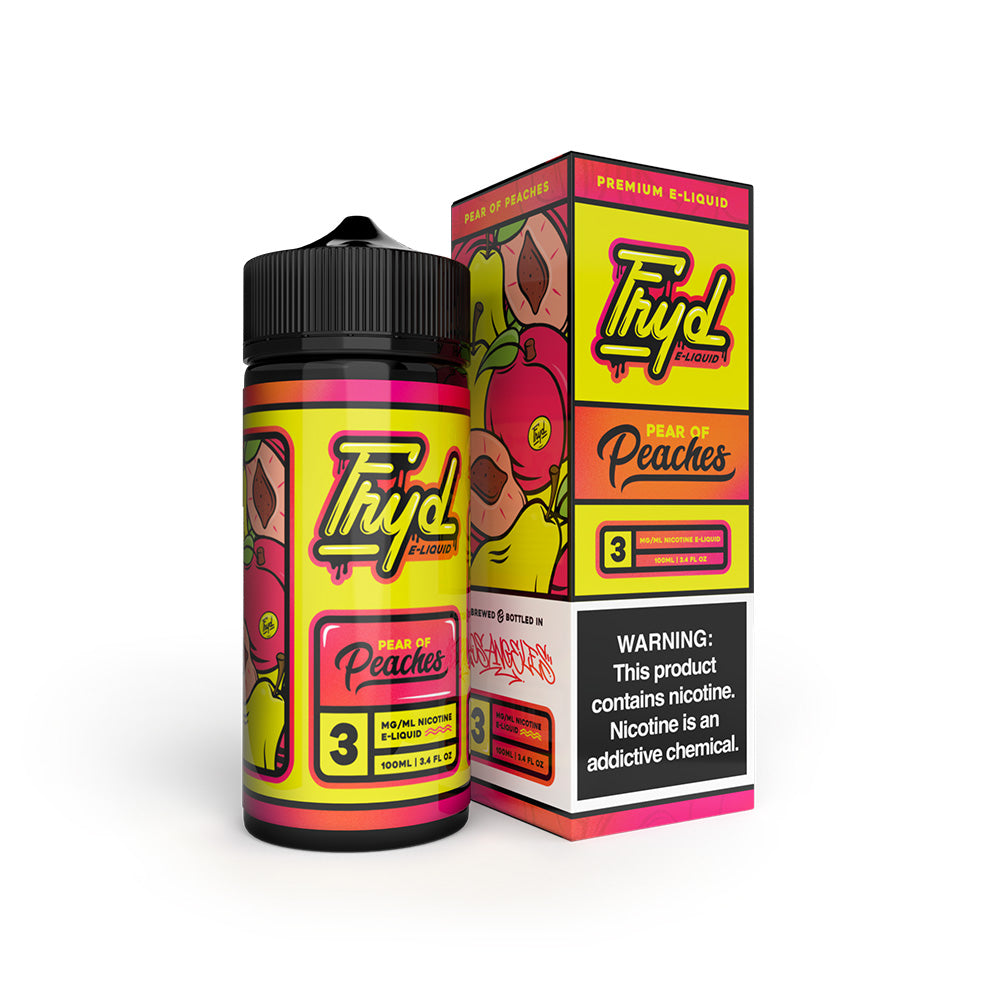 FRYD Series E-Liquid 100mL | 0mg Pear of peaches with packaging