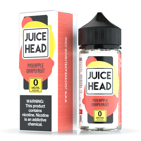 Juice Head Series E-Liquid 0mg | 100mL (Freebase) Pineapple Grapefruit with Packaging