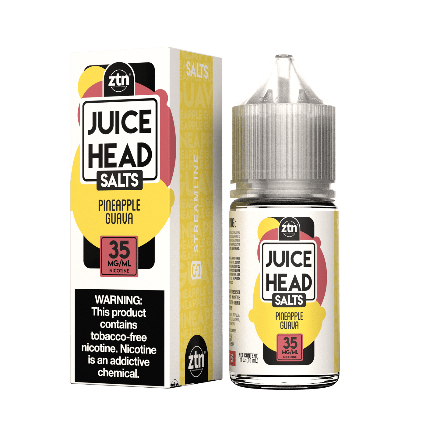 Juice Head Salt Series E-Liquid 30mL (Salt Nic)| Pineapple Guava with packaging