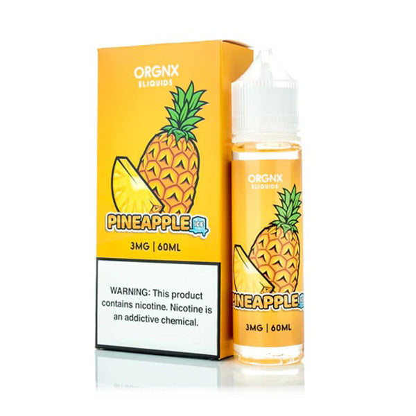 ORGNX Series E-Liquid 6mg | 60mL (Freebase) Pineapple Ice With Packaging